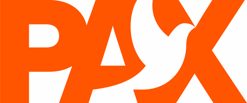 Logo van PAX – de grootste vredesorganisatie van Nederland